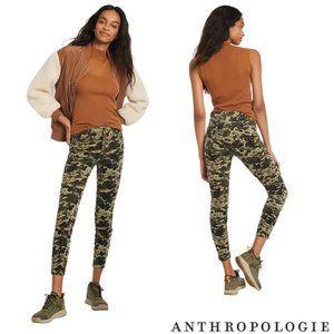 Anthropologie High Waisted Camo Corduroy Pants